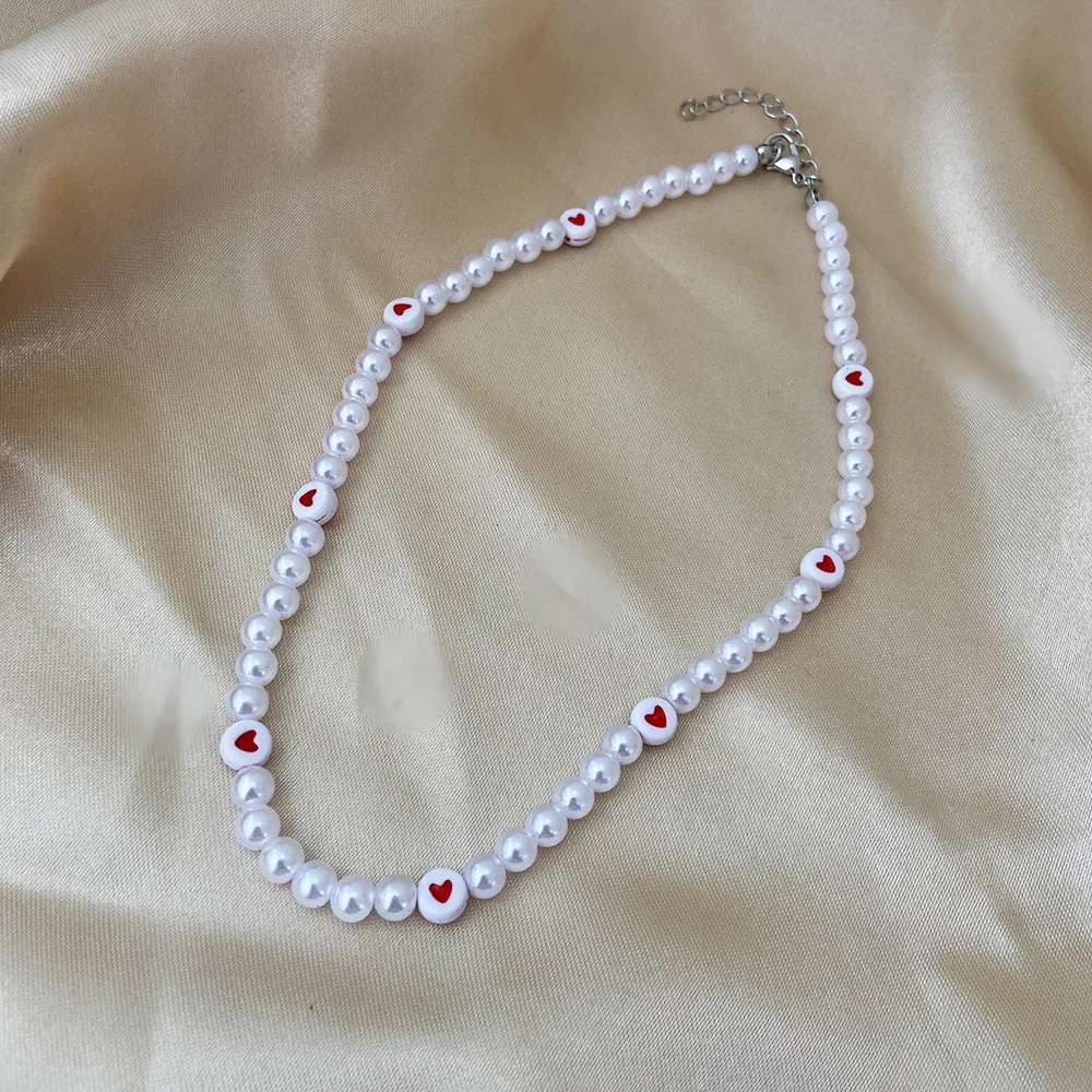collier argent et perle